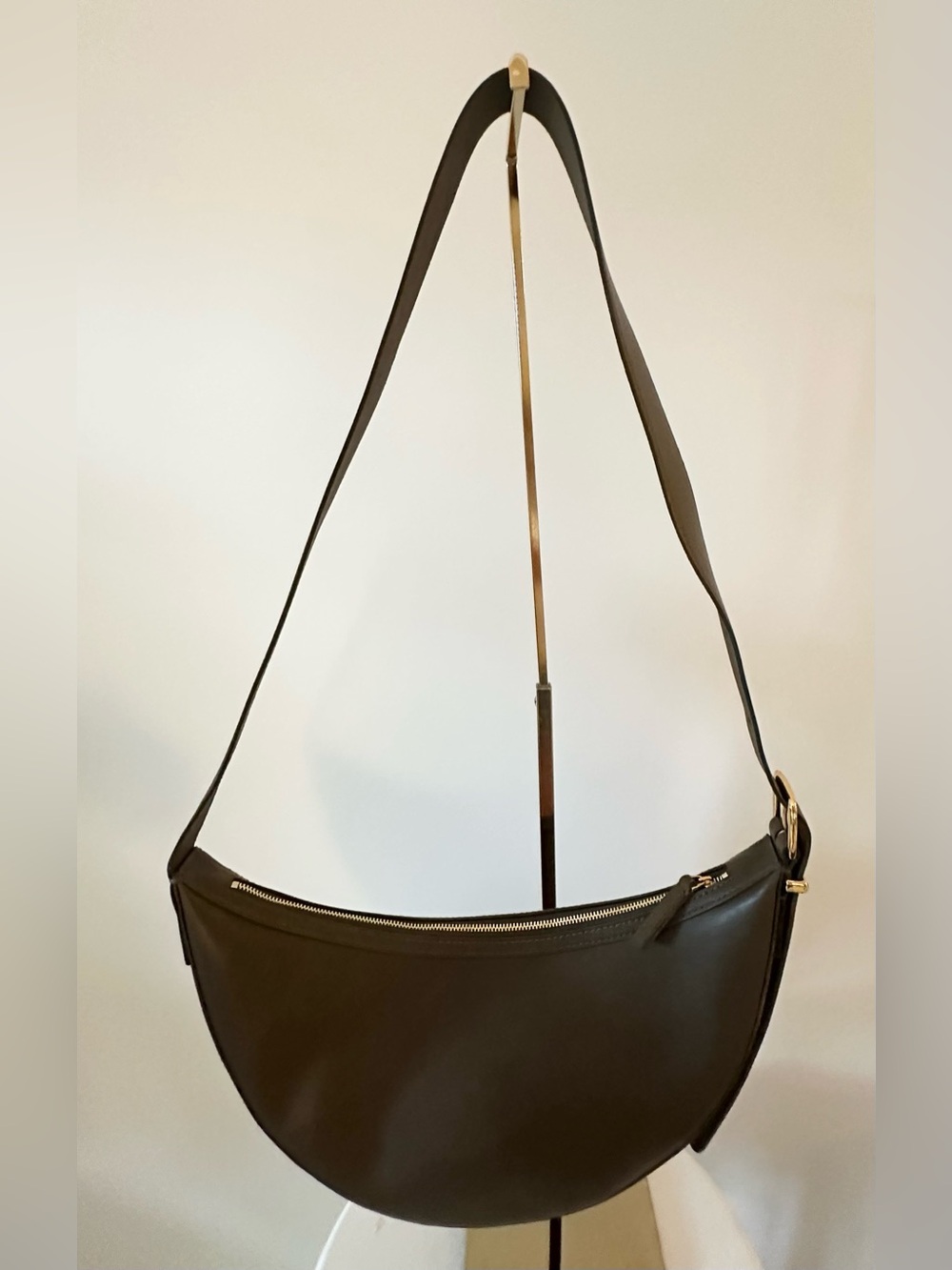 Madewell essential sling crossbody bag - Olive green leather